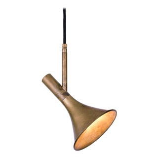 Megafon Angle Flush Mount in Raw Brass by Jesper Ståhl for Konsthantverk For Sale