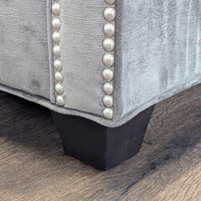 Mitchell Gold + Bob Williams Gray Velvet Sleeper Sofa With Tufted Back For Sale - Image 10 of 10