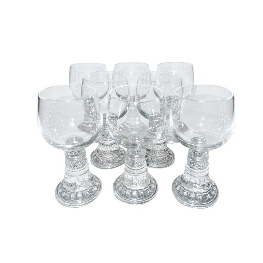 Mid 20th Century Rosenthal Crystal Bacchus Wine Glasses - Set of 8 For Sale