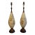 White Pair of Hollywood Regency Gerald Thurston Style Gilt Decorated Glass Lamps For Sale - Image 8 of 8