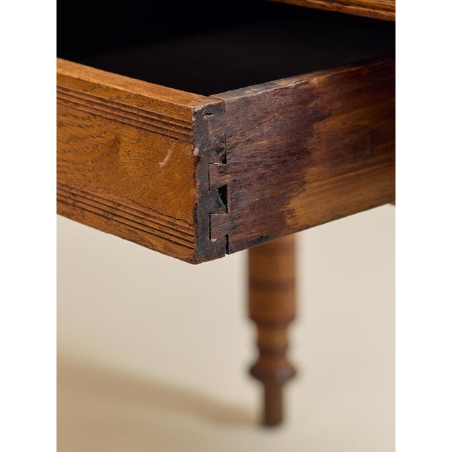 The Vintage Carved-Leg Leather Top Desk For Sale - Image 10 of 16