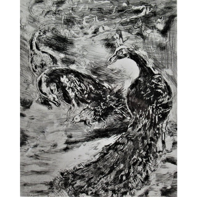 Artist: Marc Chagall (Russian, 1887-1985) Title: Le Geai Pare des Plumes du Paon Year: 1927 Medium: Original etching...