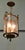 1920s Art Deco Brass and Star Etched Glass Pendant Lantern, 1920 For Sale - Image 5 of 8