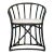 Rattan Accent Chair in Black & White For Sale
