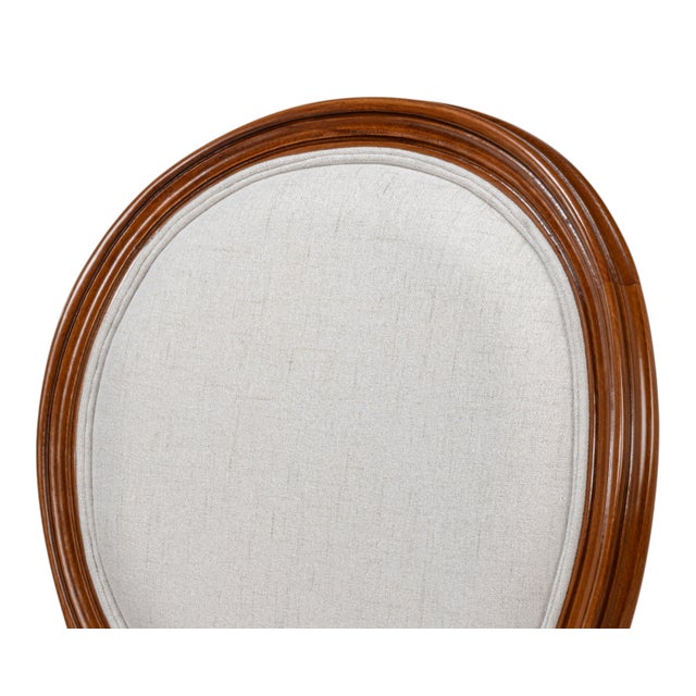 Louis XVI Dining Chairs with Oval Backs in Walnut, Sets of 2 For Sale - Image 10 of 12