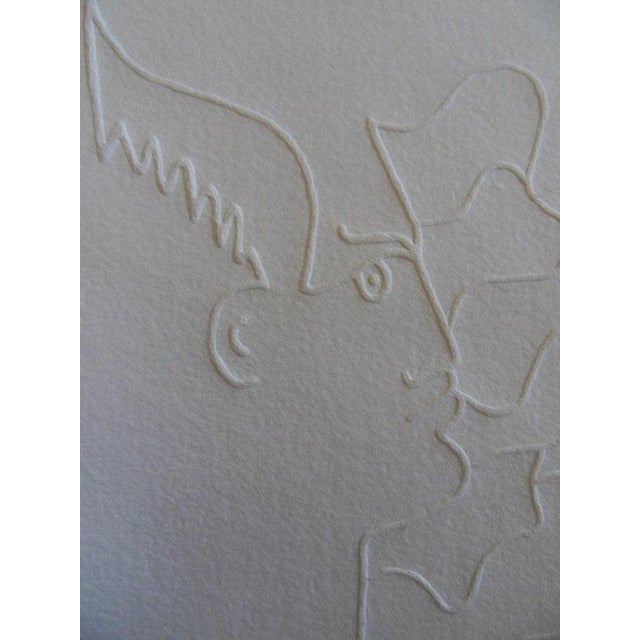 Jean Cocteau (1889-1963) (after) Faun in Profile Wood engraving by embossing On paper from Moulin de Laroque, 24 x 32 cm...