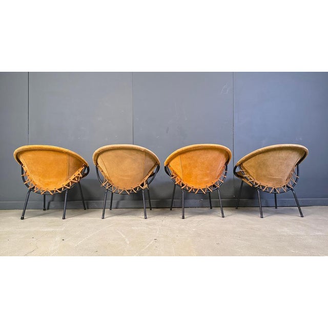 Vintage Balloon Chairs by Lush & Co, 1960s, Set of 4 For Sale - Image 10 of 18