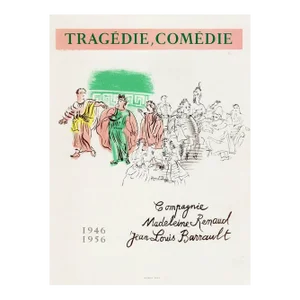 1959 Dufy Lithograph 30 Tragedie Comedie Art in Posters