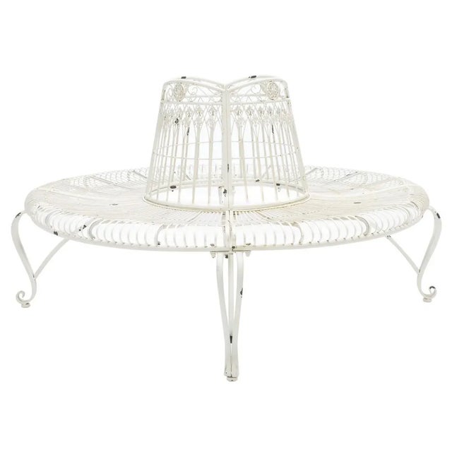 Alabaster Ally Darling Tree Bench - Antique White For Sale - Image 8 of 9