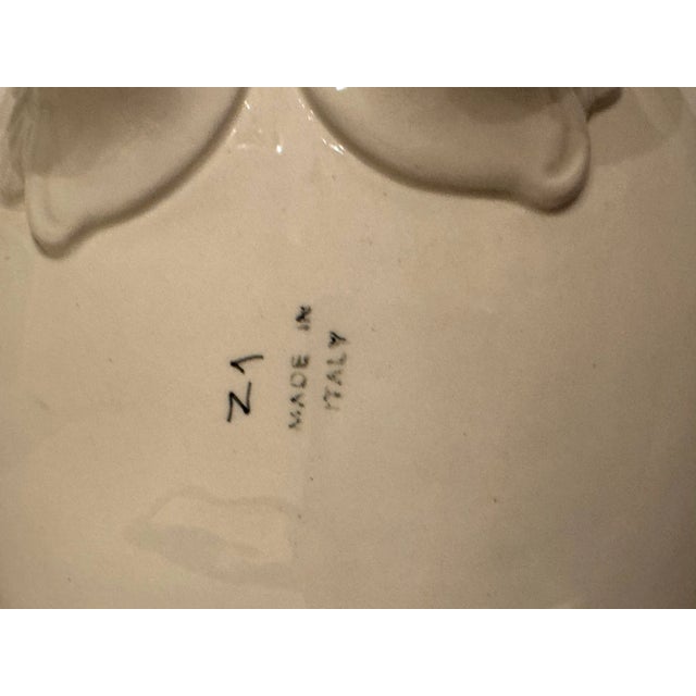 Petite Italian Basketweave Ceramic Tureen With Underplate – Vintage Set For Sale - Image 10 of 12