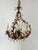Vintage Chandelier with Crystal Drops and Gilded Brass, 1950s For Sale - Image 14 of 14