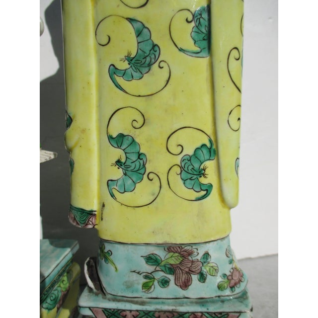 Kang Xi Sancai Porcelain Figures -a Pair of 2 For Sale - Image 14 of 14