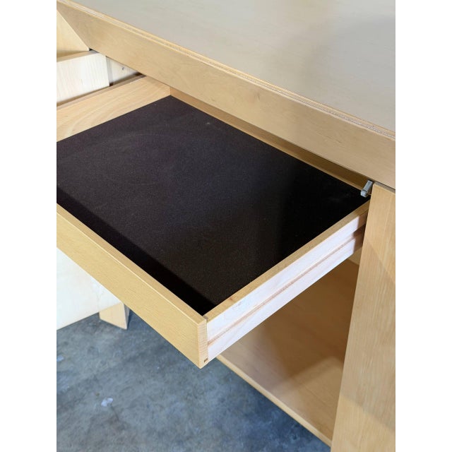 In Style of Skovby Blonde Maple 3-Door Сredenza With Hidden Drawer Danish Vintage Design For Sale - Image 12 of 12