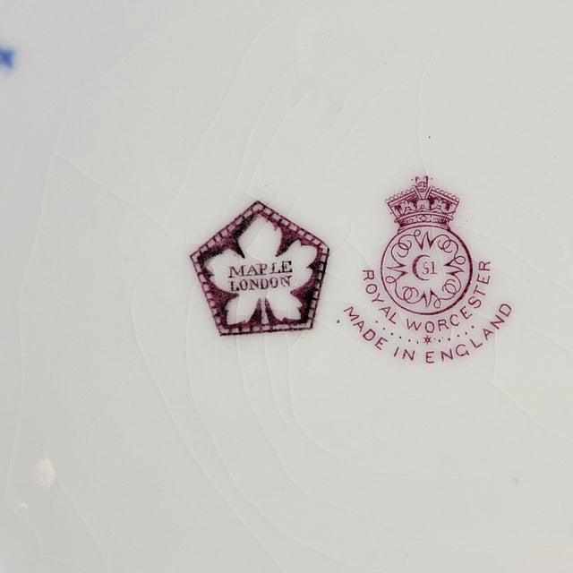 Fruit Cabinet Plate by R. Sebright for Royal Worcester / Maple London, 1921 For Sale - Image 9 of 15