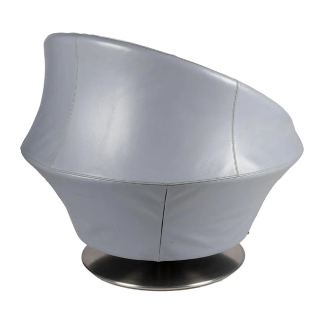 Grey Leather Leolux Ophelia Chair, 2000s For Sale - Image 6 of 10