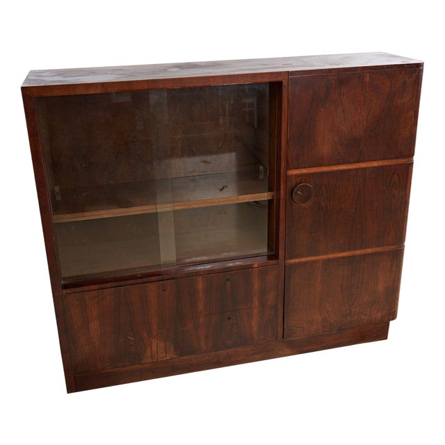 Art Deco Wooden Bookcase, 1930s For Sale