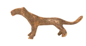 Vintage Tiny Cheetah Bronze Gold Weight