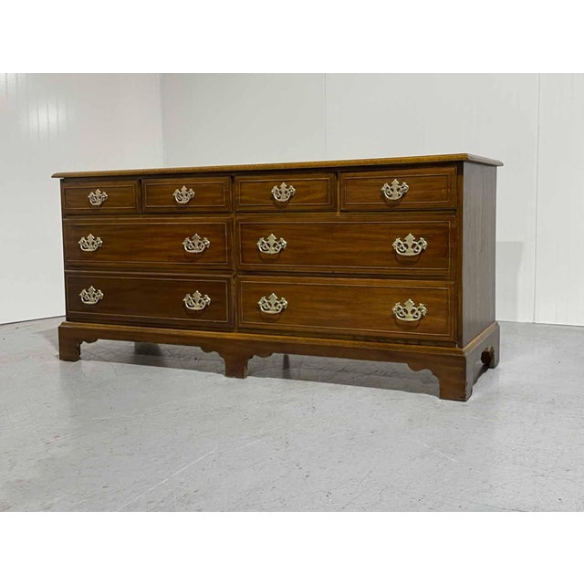 Dixie Furniture Co. Mid 20th Century Chippendale Style 8 Drawer Dresser by Dixie Furniture For Sale - Image 4 of 14