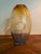 Glass Vintage Hand-Blown Amber Ombré Bubble Glass Open Center Sculptural Vase For Sale - Image 7 of 7