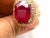 Bochic "Orient" Vintage Ruby, Diamond & Pink Sapphire Ring Set 18K Gold & Silver For Sale - Image 16 of 18