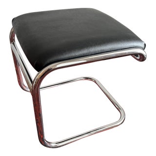 Mid-Century Modern Chrome Cantilever Footstool For Sale