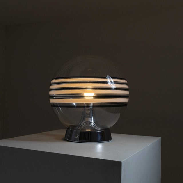 Black Large Vintage Table Lamp, 1970s For Sale - Image 8 of 12
