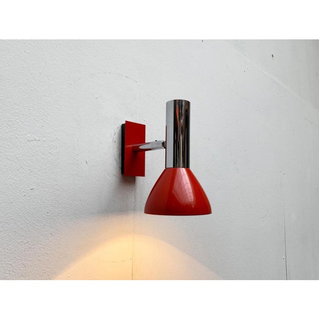 Mid-Century Modern German Space Age Wall Lamp from Hustadt Leuchten, 1960s For Sale - Image 6 of 18
