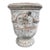 A Single French Terracotta Anduze Planter With Antiqued Gray White Finish For Sale