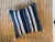 African Pillow Made from Vintage Rustic African Blue Striped Textile For Sale - Image 3 of 10