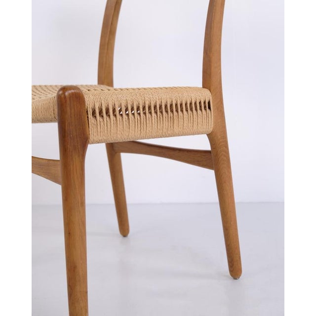 Brown CH23 Dining Chairs with Teak Backrest and Woven Seat by Hans J. Wegner for Carl Hansen & Søn, 1960, Set of 4 For Sale - Image 8 of 10