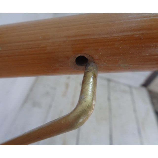 Folding Bamboo and Wicker Table with Metal Corners, 1970s For Sale - Image 13 of 18
