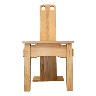 Postmodern Brutalist Wooden Children Chair, 1990s For Sale