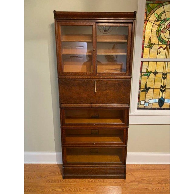 Antique Globe Wernicke Barrister Bookcase Desk Chairish