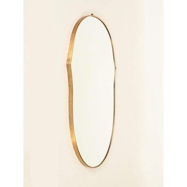 1950s Italian Organic Brass Mirror attributed to Gio Ponti, Italy, 1950s For Sale - Image 5 of 13