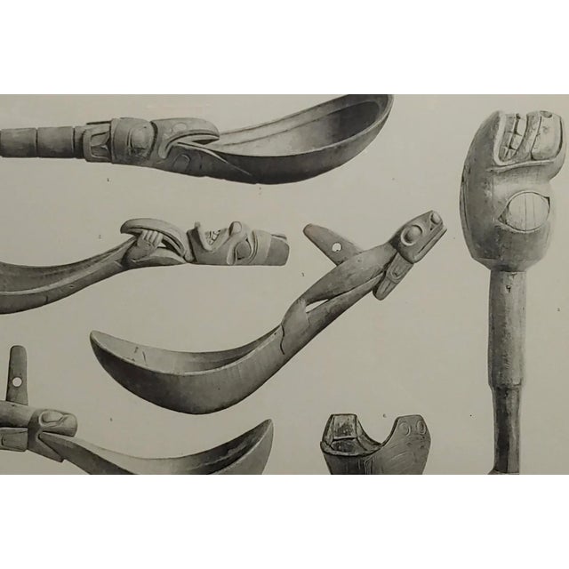 19th Century Engraving of Inuit Antique Carved Tools For Sale - Image 4 of 7