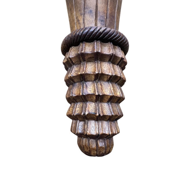 Vintage monumental hand carved display wall shelf. Displays well with but not limited to rustic, coastal, lodge, ranch,...