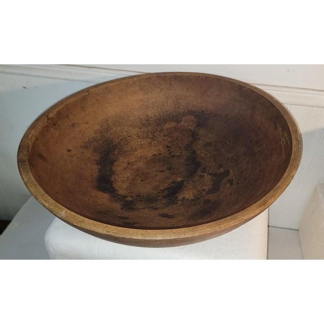 Late 19th Century Large 19th Century Hand Carved Butter Bowl For Sale - Image 5 of 7