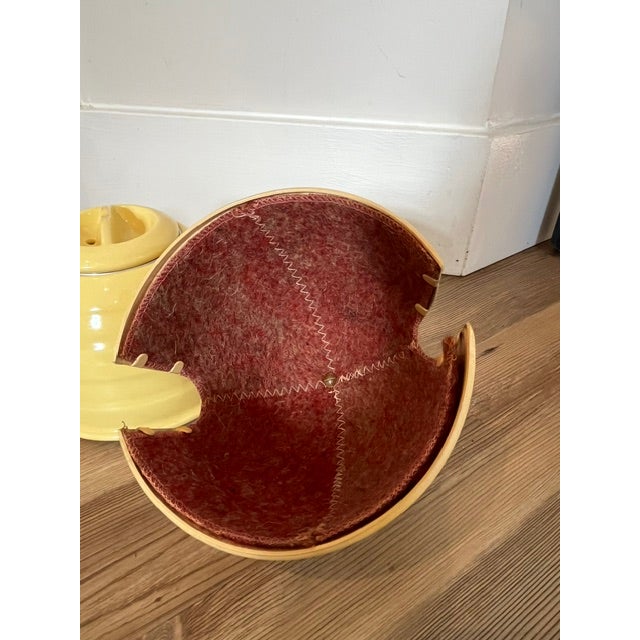 Mid 20th Century Ceramic Teapot With Felt Warmer Insulator Cover For Sale - Image 9 of 16