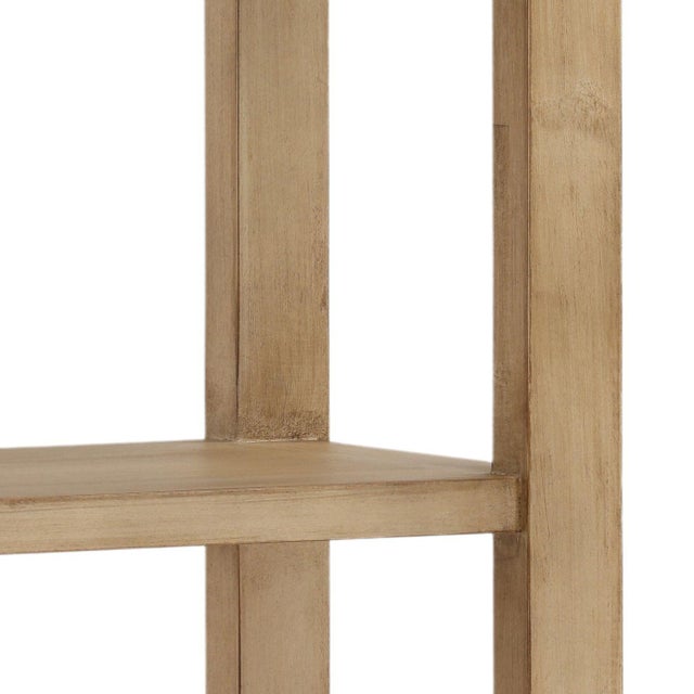 Simple Washed Pine Bookcase For Sale - Image 4 of 5