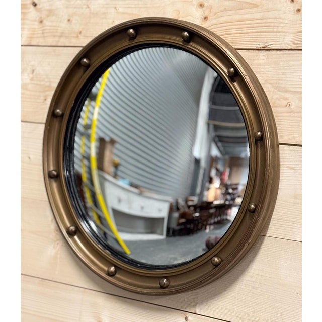 Beautiful Antique 1920's Butlers Convex Gold Gilt Wood Wall Mirror. In a good condition, it has some wear as you would...