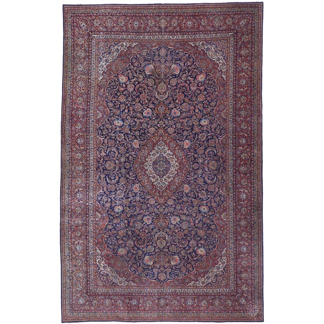 Antique Persian Qazvin Rug - 12'02 X 19'00 For Sale - Image 9 of 9