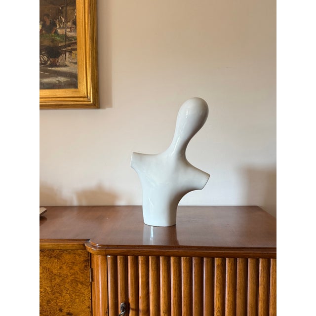 Ceramic Postmodern Ceramic Bust Sculpture, Italy 1980s For Sale - Image 7 of 7