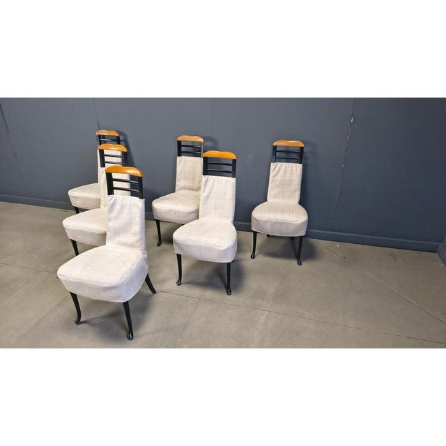 Vintage Dining Chairs attributed to Giorgetti, 1970s, Set of 6 For Sale - Image 11 of 17