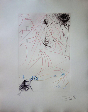 Salvador Dali, Le Vaisseau fantôme Hommage à Wagner, Lithograph