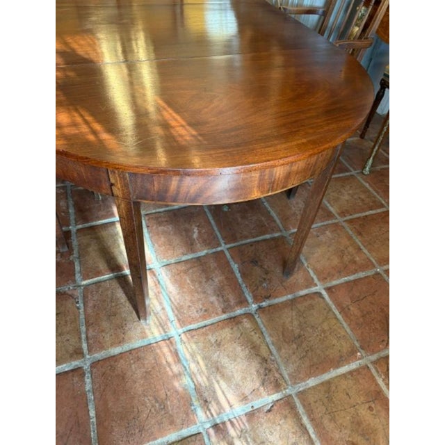 Traditional Circa 1840 Georgian Pair of English D End Tables With Mahogany Dining Table For Sale - Image 3 of 8