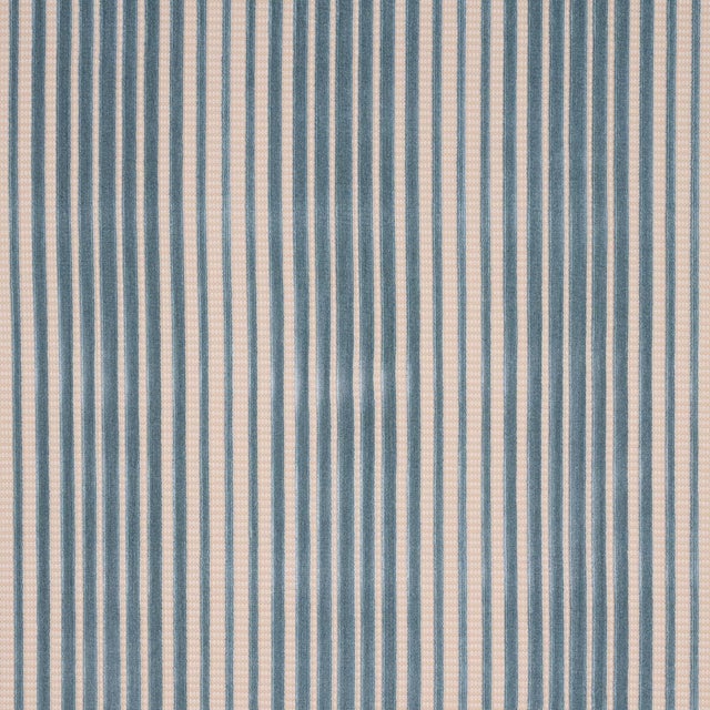 This luxurious textural design features multiwidth velvet stripes with subtle strié effects and a delicate diamond...