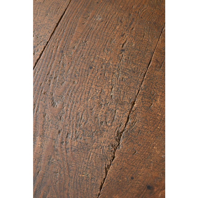 Antique Japanese Wooden Work Board / Wall-Mounted Object/ Wabi-Sabi Low Table For Sale - Image 9 of 18