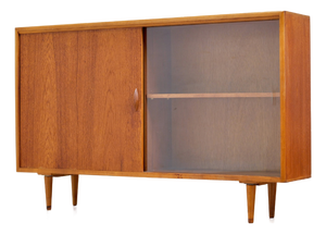 Slim Mid Century China Entryway Display Cabinet