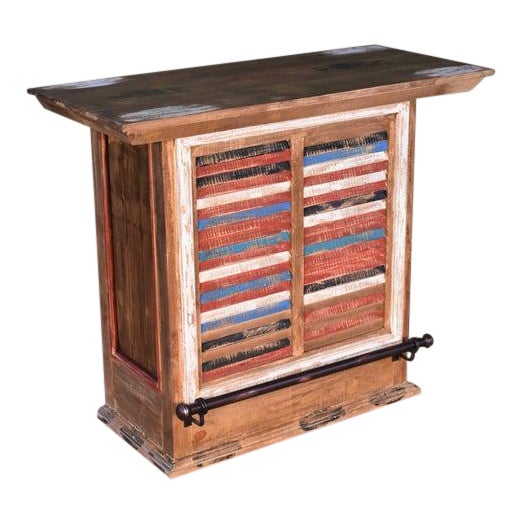 Crafters and Weavers La Boca Bar With Wine Storage For Sale