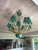 Murano Chandelier with Green Gold Leaf 24K, 1960s For Sale - Image 10 of 11
